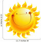 Happy yellow smiling sun cartoon character 