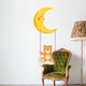 Teddy Bear Swinging in Moon Wall Decal