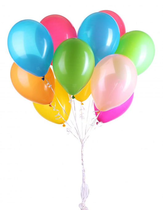 Colorful balloons isolated on white 