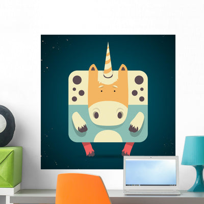 Magic Little Mythical Unicorn shown on a wall