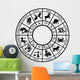 Zodiac sign horoscope icons Wall Decal