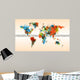 Grunge colorful world map 