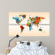 Grunge colorful world map 