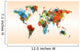 Grunge colorful world map 