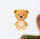 Orange Teddy Bear Wall Decal