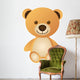 Orange Teddy Bear Wall Decal