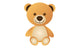 Orange Teddy Bear Wall Decal