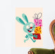 bunny with presents Wall Decal