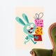bunny with presents Wall Decal