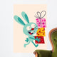 bunny with presents Wall Decal