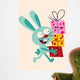 bunny with presents Wall Decal