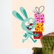 bunny with presents Wall Decal