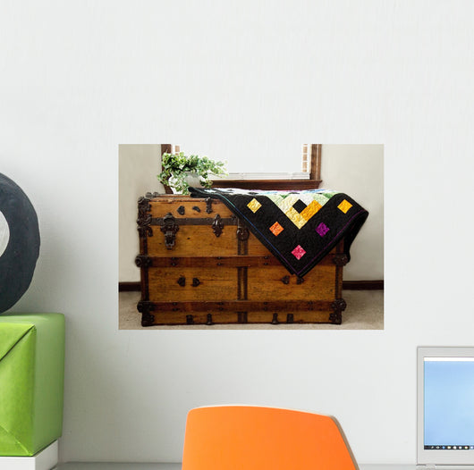 Quilt on Wooden Chest 