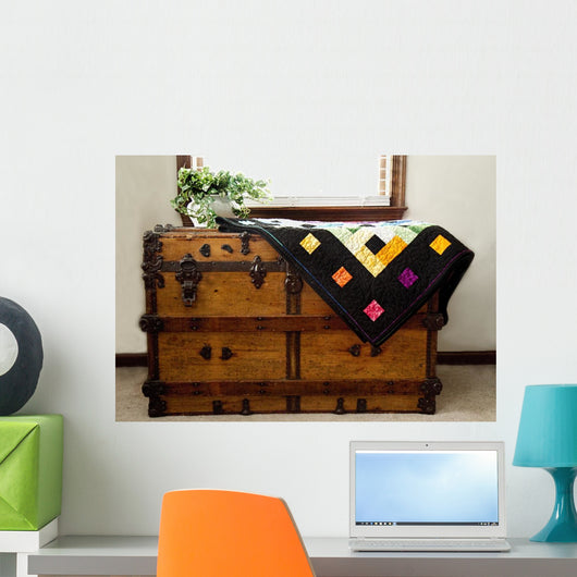 Quilt on Wooden Chest 
