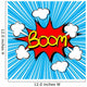 Boom with radial speed. comic speech bubble 
