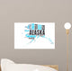 Alaska USA state map tag cloud Wall Decal