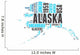 Alaska USA state map tag cloud Wall Decal