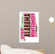 Alabama USA State Map Tag Cloud Wall Decal