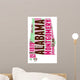 Alabama USA State Map Tag Cloud Wall Decal