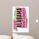 Alabama USA State Map Tag Cloud Wall Decal