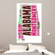 Alabama USA State Map Tag Cloud Wall Decal