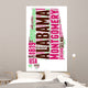 Alabama USA State Map Tag Cloud Wall Decal