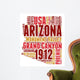 Arizona USA State Map Tag Cloud Wall Decal