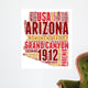 Arizona USA State Map Tag Cloud Wall Decal