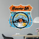 Retro route 66 diner sign, vector illustration 