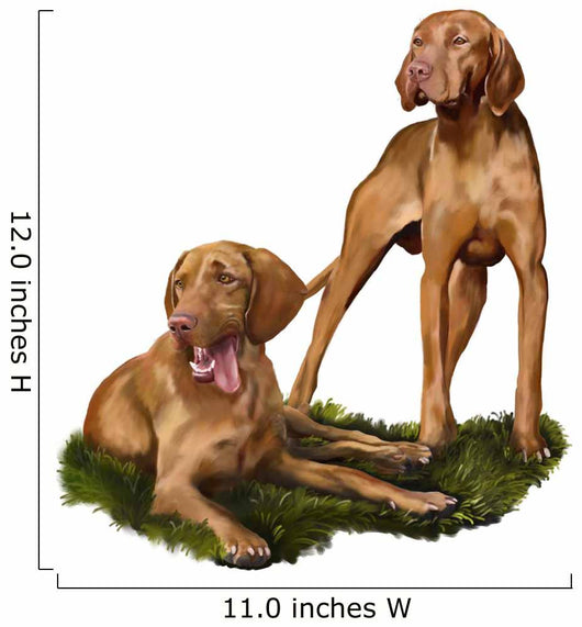 Two Dogs Hungarian Pointer-magyar Vizsla Wall Decal