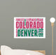 Colorado USA State Map Tag Cloud Wall Decal