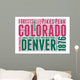 Colorado USA State Map Tag Cloud Wall Decal
