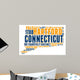 Connecticut USA State Map Wall Decal