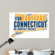 Connecticut USA State Map Wall Decal