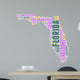 Florida USA State Map Tag Cloud Wall Decal
