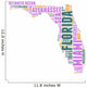 Florida USA State Map Tag Cloud Wall Decal