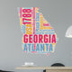 Georgia USA State Map Wall Decal