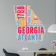 Georgia USA State Map Wall Decal