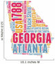 Georgia USA State Map Wall Decal