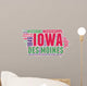Iowa USA State Map Tag Cloud Wall Decal