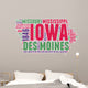 Iowa USA State Map Tag Cloud Wall Decal
