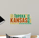 Kansas USA State Map Tag Cloud Wall Decal