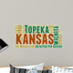 Kansas USA State Map Tag Cloud Wall Decal