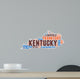 Kentucky USA State Map Tag Cloud Wall Decal