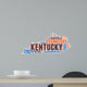 Kentucky USA State Map Tag Cloud Wall Decal