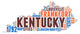 Kentucky USA State Map Tag Cloud Wall Decal