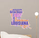 Louisiana USA State Map Tag Cloud Wall Decal
