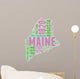 Maine USA State Map Tag Cloud Wall Decal