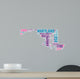 Maryland USA State Map Tag Cloud Wall Decal