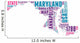 Maryland USA State Map Tag Cloud Wall Decal